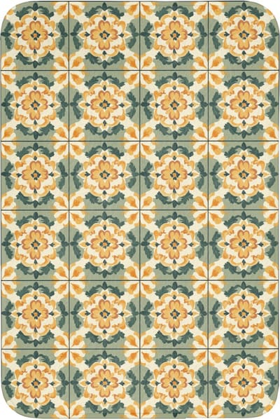 Badmat 60x90 cm - Antislip - Keramiek - Verweerd - Kleurrijk - Badmatten voor badkamer - Badkamermat - Douchemat - Badkamer mat