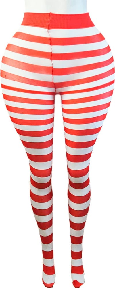 BamBella ® - Panty - onesize - maillot pantys Dames - Onesize - wit rood gothic feest halloween