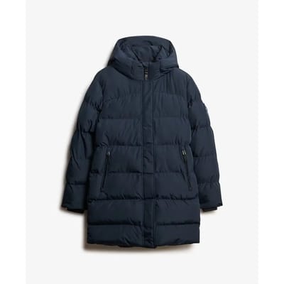 Superdry - Sports halflange pufferjas met capuchon - Dames - Gewatteerde jassen