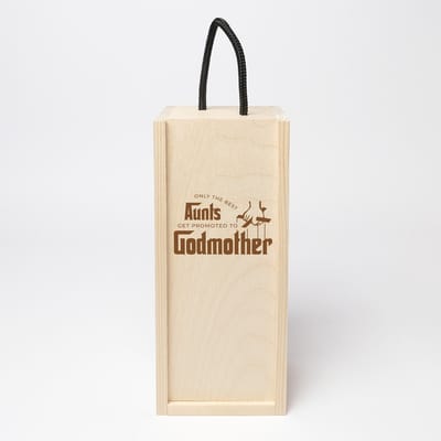 Houten kistje - Houten kistje met deksel - Gin cadeau - Godmother design