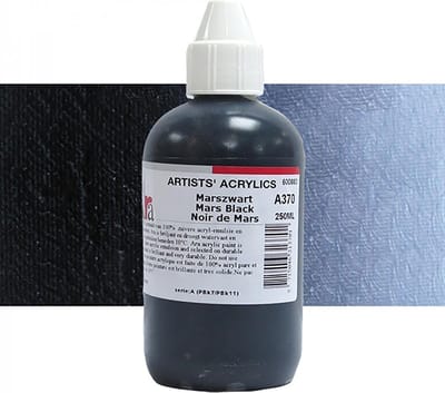 Ara Acrylverf 250 ML A370 Mars Black - Hoogwaardige studieverf
