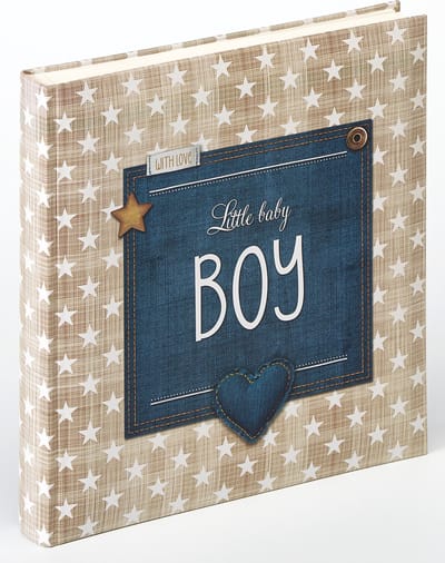 Walther UK-100-L Little Baby Boy - Fotoalbum - Formaat 28x30,5 cm - Blauw/Beige/Wit