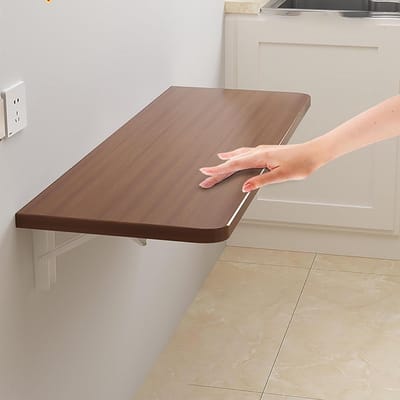 Opvouwbare Wandtafel - Keukentafel - Ruimte Besparen - Compact Ontwerp - L60*W30cm - Walnoot