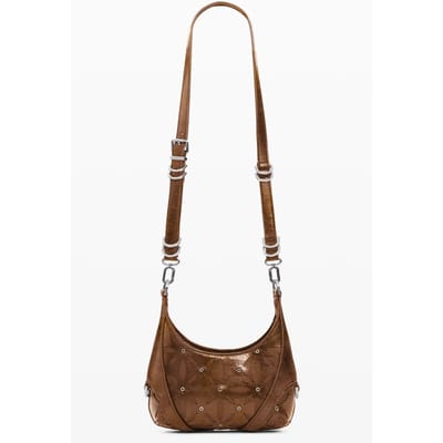 Desigual handtas schoudertas Coriolis Haiti Mini Hand Bag Leather Brown bruine