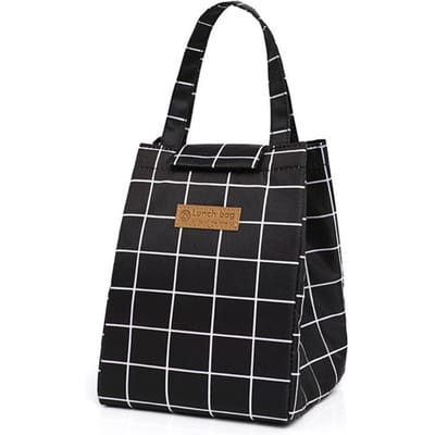Sac à lunch isotherme isotherme pour aliments et boissons, étanche, pour pique-nique, camping, glacière d'extérieur, plage, portable black