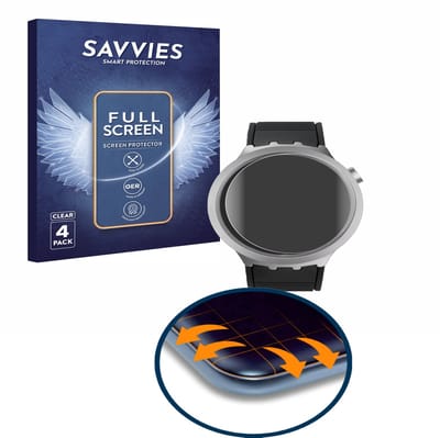 Savvies - Screenprotector voor Swatch Big Bold Irony - Folie Beschermfolie transparant volledig dekking 4 Stuks