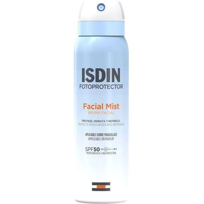 ISDIN - Fotoprotector Facial Mist - SPF50 - 100 ml - Onzichtbare zonnebrand mist met hoge bescherming en ultrafijne textuur