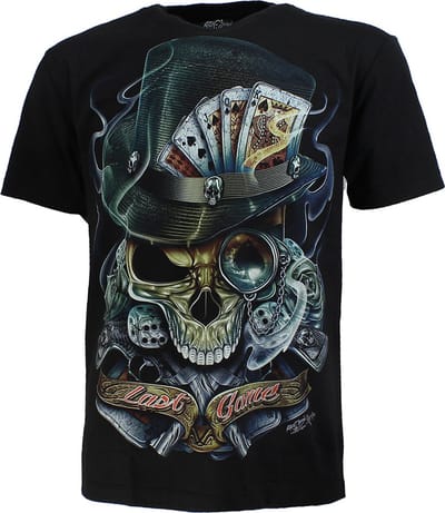Biker Glow in the Dark Last Game T-Shirt - Origineel Design - L