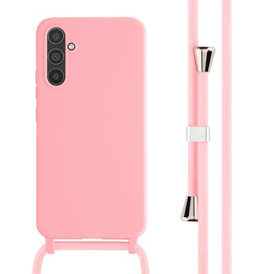 imoshion Hoesje - Geschikt voor Samsung Galaxy A34 (5G) - Siliconen hoesje met koord - Roze