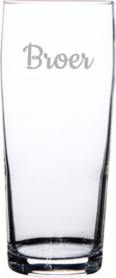 Gegraveerde bierfluitje 19cl Broer