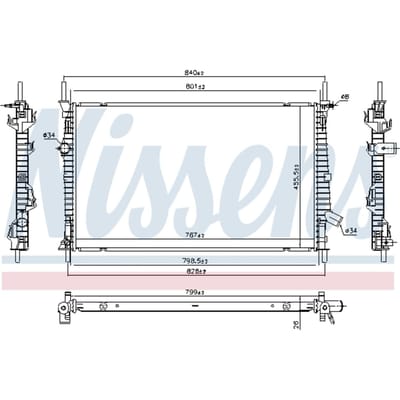 Radiator, motorkoeling NISSENS 606537