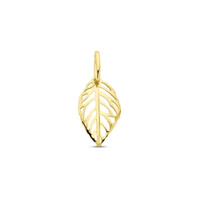 14K geelgouden hanger blad 17 mm - 4034254