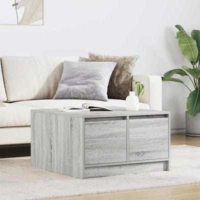 vidaXL - Salontafel - met - lades - 70,5x70x40 - cm - grijs - Sonoma