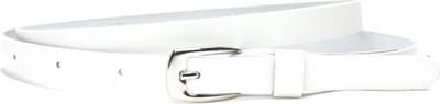 Moderiemen 1,5 cm smalle witte riem - 100% leder - Maat 95 - Totale lengte 110cm