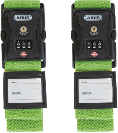 ABUS Kofferslot met band 620TSA/192 - USA Travel, cijfercode, 2 stuks, groen