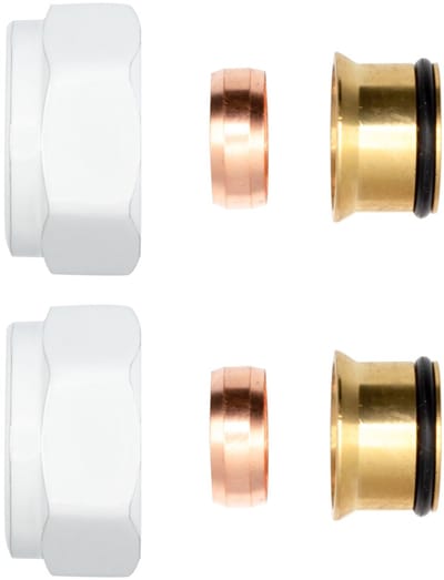 Belrad Klemkoppelingen M15 Wit (2 stuks)