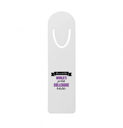 Hacebo® - World's best colleague metalen boekenlegger - Collega - beste collega - werk - afscheidscadeau - verjaardagscadeau Bladwijzer boekenleggers - 12.7 cm x 3.2cm