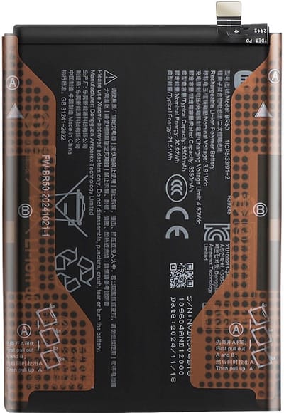 Xiaomi, Vervangende Service Pack Batterij voor Redmi Note 14 4G Li-ion 5500mAh, Zwart