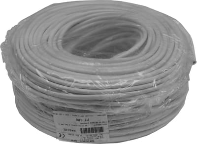 Benson Stroomkabel - Rond - 3 aders - 1 mm doorsnede - 100 meter - Wit