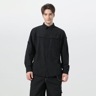 YOUTHUP Heren Casual overhemd met lange mouwen - snel drogend - S