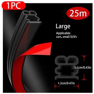 Auto Rubberen Afdichtstrips Dubbellaags Auto Weerstrips Geluidsdichte Rubberen Auto Afdichtstrip Auto Geluidsisolatie Accessoires red