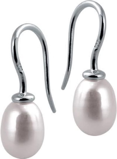 The Jewelry Collection Oorhangers Franse Haak Parel - Zilver Gerhodineerd