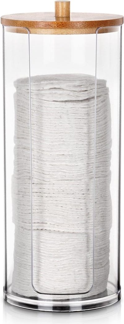 Wattenschijfjeshouder 7x18 cm - Wattenschijfjes Dispenser - Make Up Remover Pads - Wattenstaafjeshouder