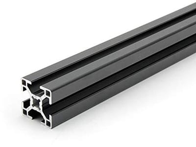 Aluminium profiel - Montage profiel - Constructie bouwen - B-type groef 8 - 30x30mm 250mm - Zwart