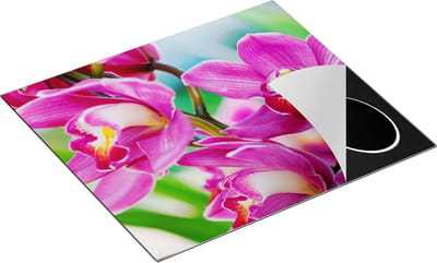 Chefcare Inductie Beschermer Licht Paarse Orchidee Bloemen - 60x50 cm - Afdekplaat Inductie - Kookplaat Beschermer - Inductie Mat