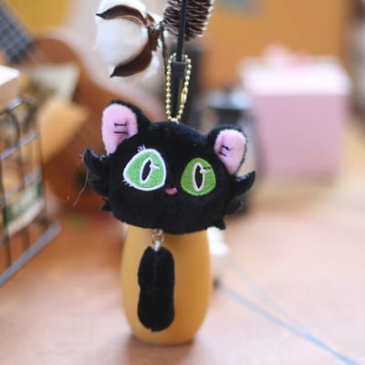 Kawaii Suzume No Tojimari Daijin Kat Sleutelhanger Figuur Anime Actiefiguur Bureau Poppetje Verzamelspeelgoed voor Kind Cadeau black