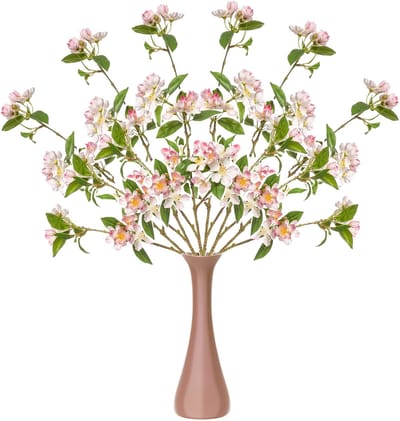Emerald Kunstbloemen Kersen bloesems - 6x - 90 cm - lichtroze - Kunst zijdebloemen