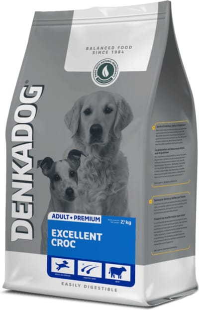Denkadog Hondenvoer Excellent Croc - 4 x 2,5 kg - Voordeelverpakking