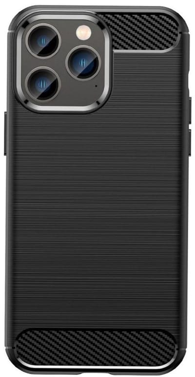 Mobiq Carbon Look Hoesje geschikt voor iPhone 16 Pro - Flexibele TPU Case