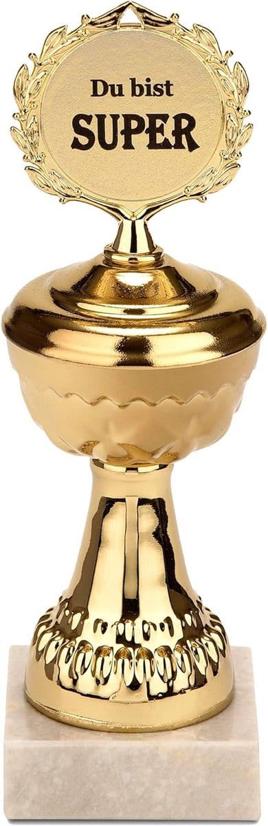 Gouden Trofee Beker met Marmeren Voet - Uniek Cadeau voor Succes en Waardering