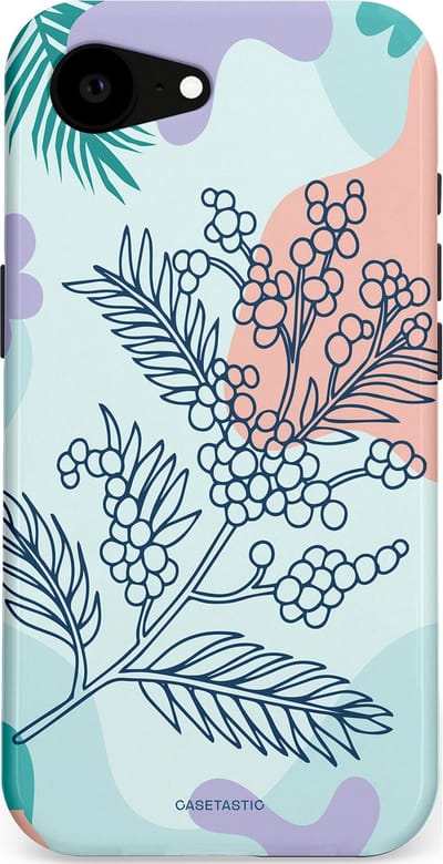 Casetastic Hoesje Geschikt voor Apple iPhone 16e Magsafe - Stijlvolle Beschermende Duo-layer Case - Aquarel Bladeren