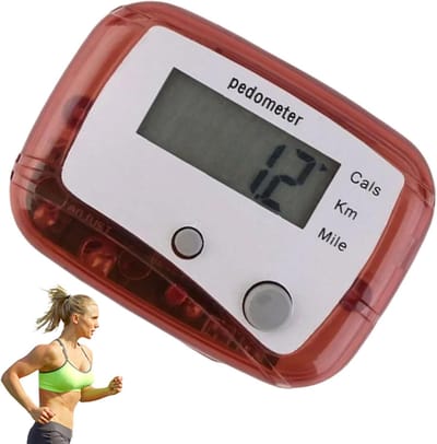 Stappenteller - Calorieënteller - Wandelen bijhouden - Digitaal LCD display - 47 x 35 cm - Rood