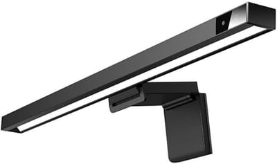GELLDG Monitor lamp - Bureaulamp met klem - Dimbaar - USB-monitorlampje - USB-voeding - Thuiswerken - Geschikt voor computers thuis, op kantoor of op school - Zwart