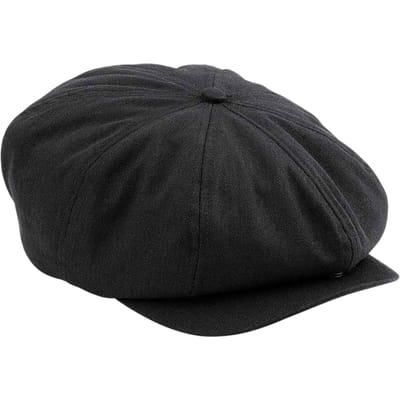 Beechfield 5 Paneel Newsboy Cap (Zwart)