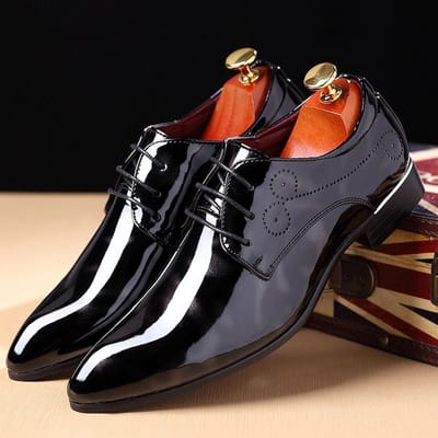 Heren Felle Zakelijke Pakken Kleurrijke Leren Schoenen Kapper Trendy Schoenen Nieuwe Getuige Schoenen Lakleer Nachtclubs Britse Puntige Schoenen 44