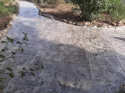 gietvorm van beton, bedrukt, imitatie van Sätteleria bord, betonvorm, bedrukt, basalt, halfstijf