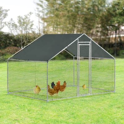Kippenren Wels buitenren 3x2x2 m donkergroen pro.tec