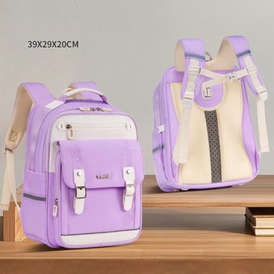 Apparence de haut niveau, Cartable grande capacité, Sac à dos, Imperméable, Réduction de la charge, Protection du dos, Ultra-léger, Style britannique