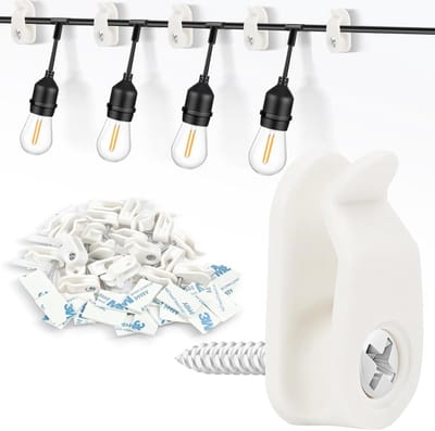 Haken voor het Ophangen van Kerstverlichting, 20 Stuks met Veiligheidssluiting, Ideaal voor Lichten, Bloempotten en Decoratie