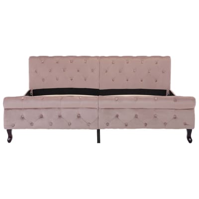vidaXL - Bedframe - fluweel - roze - 180x200 - cm