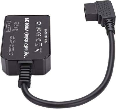 D Tap Adapter - Batterij Lader - Apparaten Opladen - 100W Snel Laden - 13x7x3 cm - Zwart