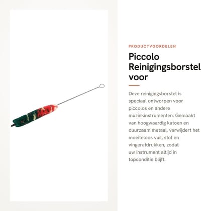 Dailygoods - Piccolo Reinigingsborstel voor Muziekinstrumenten