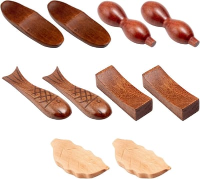 Set van 10 Houten Eetstokjes, Japanse Stijl, Ideaal voor Thuis en Restaurants, Aziatische Tafelaccessoires, Duurzaam en Milieuvriendelijk