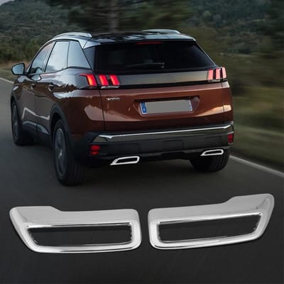 2 STUKS ABS Chroom Achter Uitlaat Cover Sierlijst Past Voor Peugeot 3008 5008 2017- 2018