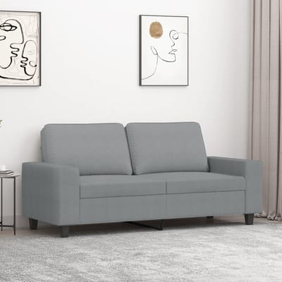 Vidaxl Bank 2-zits, Lichtgrijs, 140 Cm, Bekleed met Stof