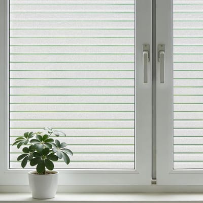 Raamfolie Strepen - Privacy folie - Inkijk weren - Zelfklevend statisch - 44.5 x 200 cm - Matglas